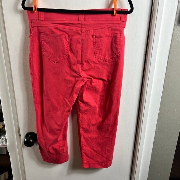 Verve Blues coral colored Capri pants with rhinestone embellishment.  Stretch - Picture 9 of 10
